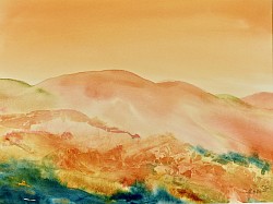 Le grand Luberon en orange, 55x40 cm