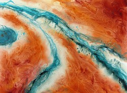 L'eau, la Terre, le Temps,  55x75cm