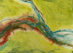 L'eau, la Terre, le Temps,  55x75cm